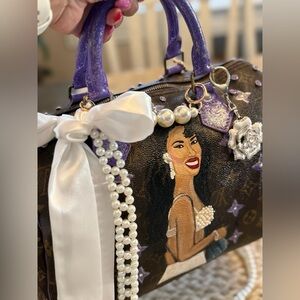 Authentic Louis Vouitton Speedy 30 bag- Selena Quintanilla art